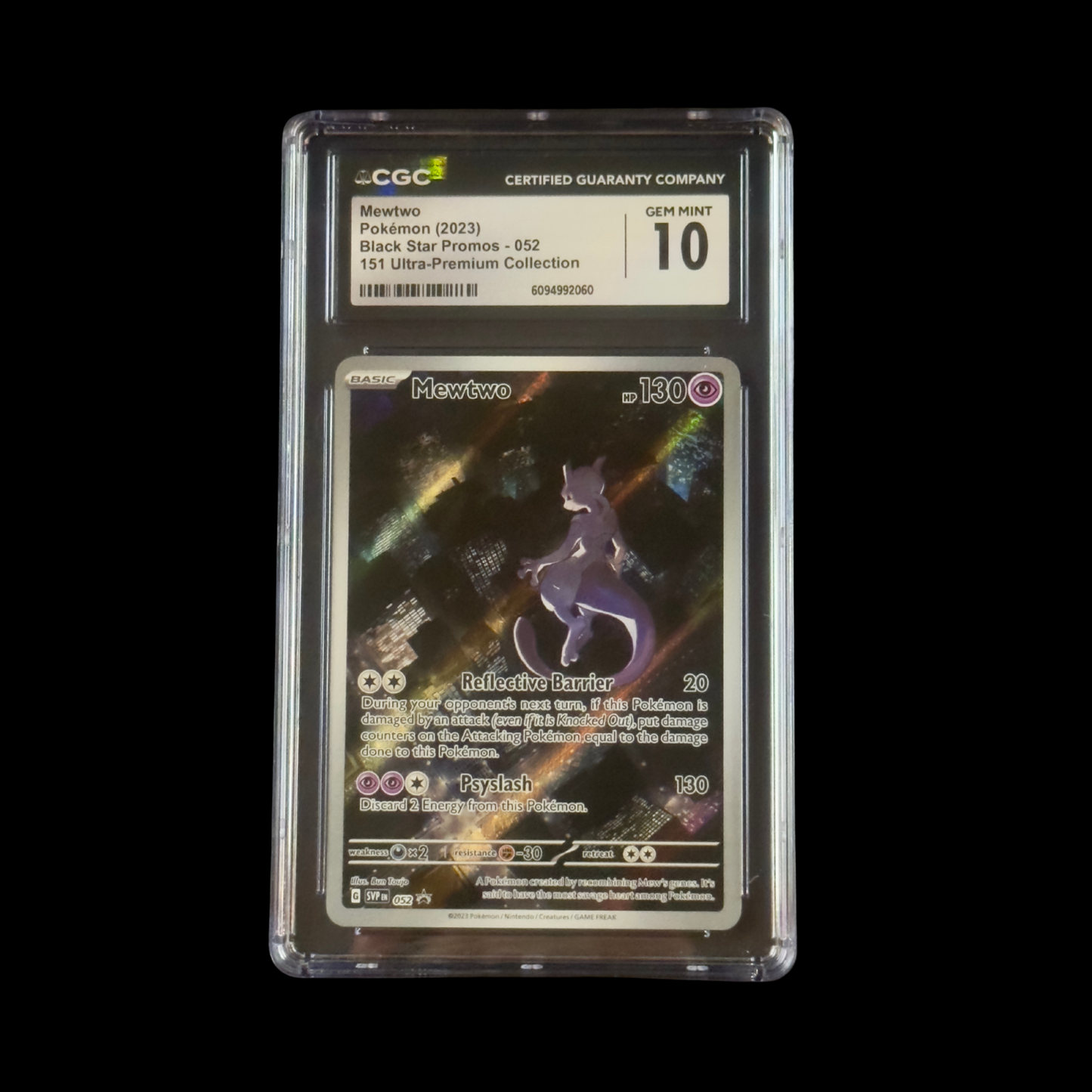 Pokemon Slab Mewtwo 052 CGC 10 Gem 2023
