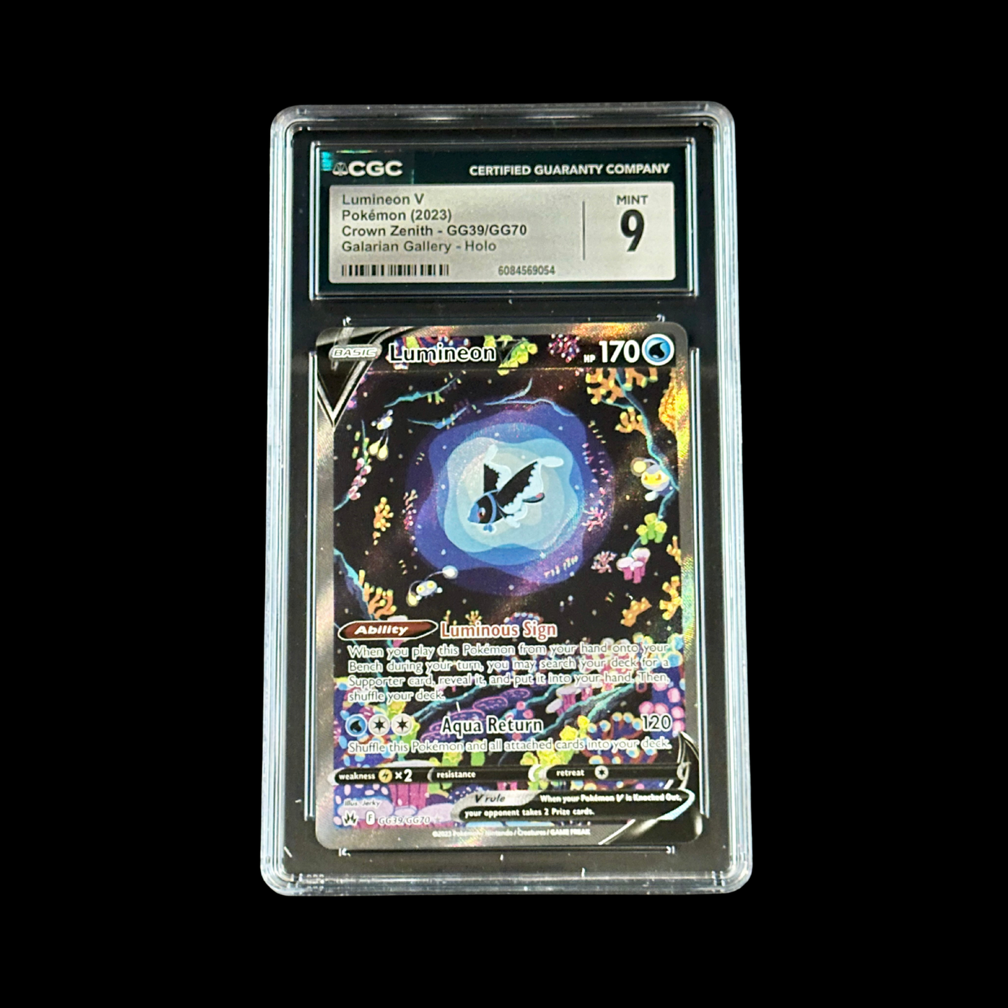 Pokemon Slab Lumineon GG39/GG70 CGC 9 Mint 2023