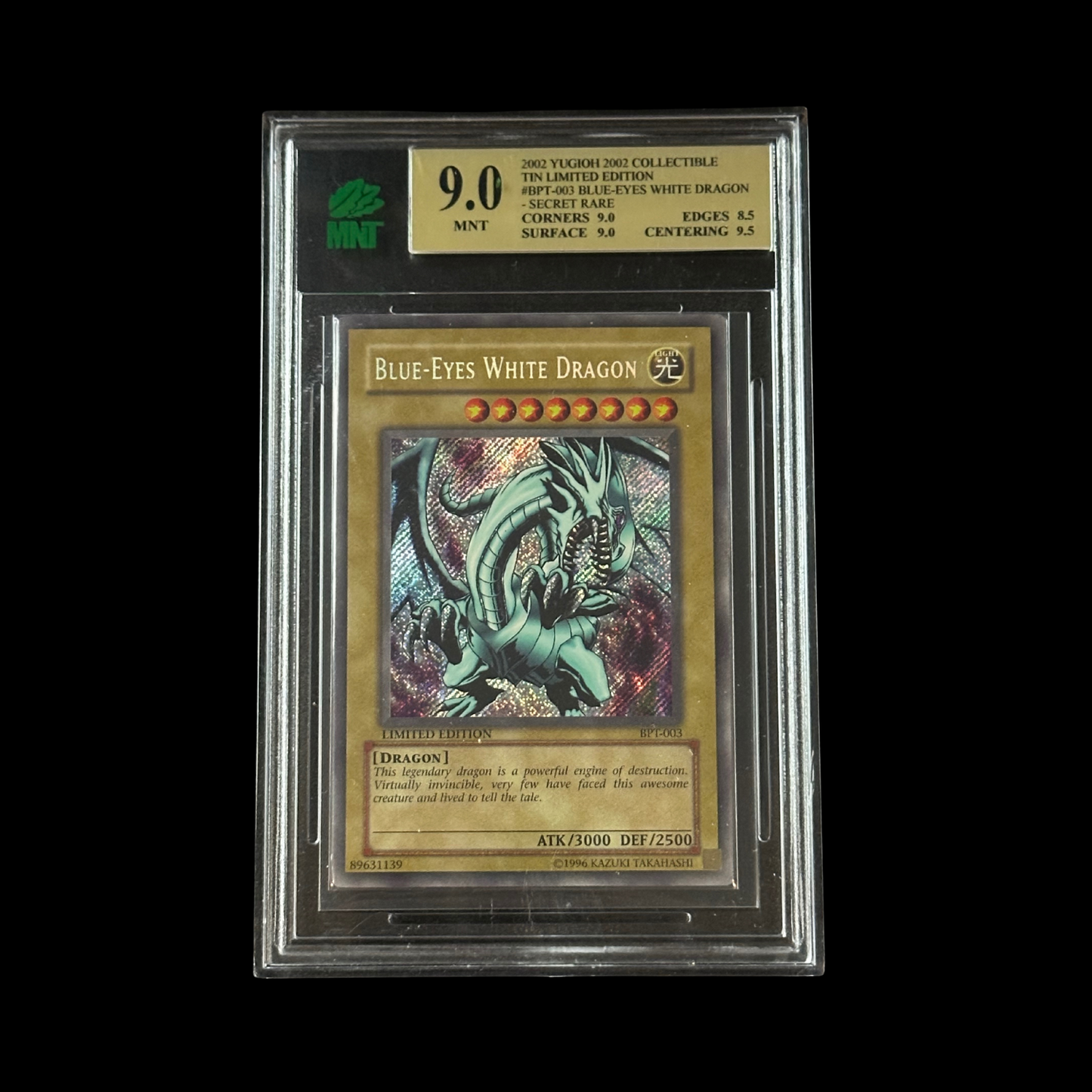 Yu-Gi-Oh! Slab Blue-Eyes White Dragon BPT-003 MNT 9 Mint 2002
