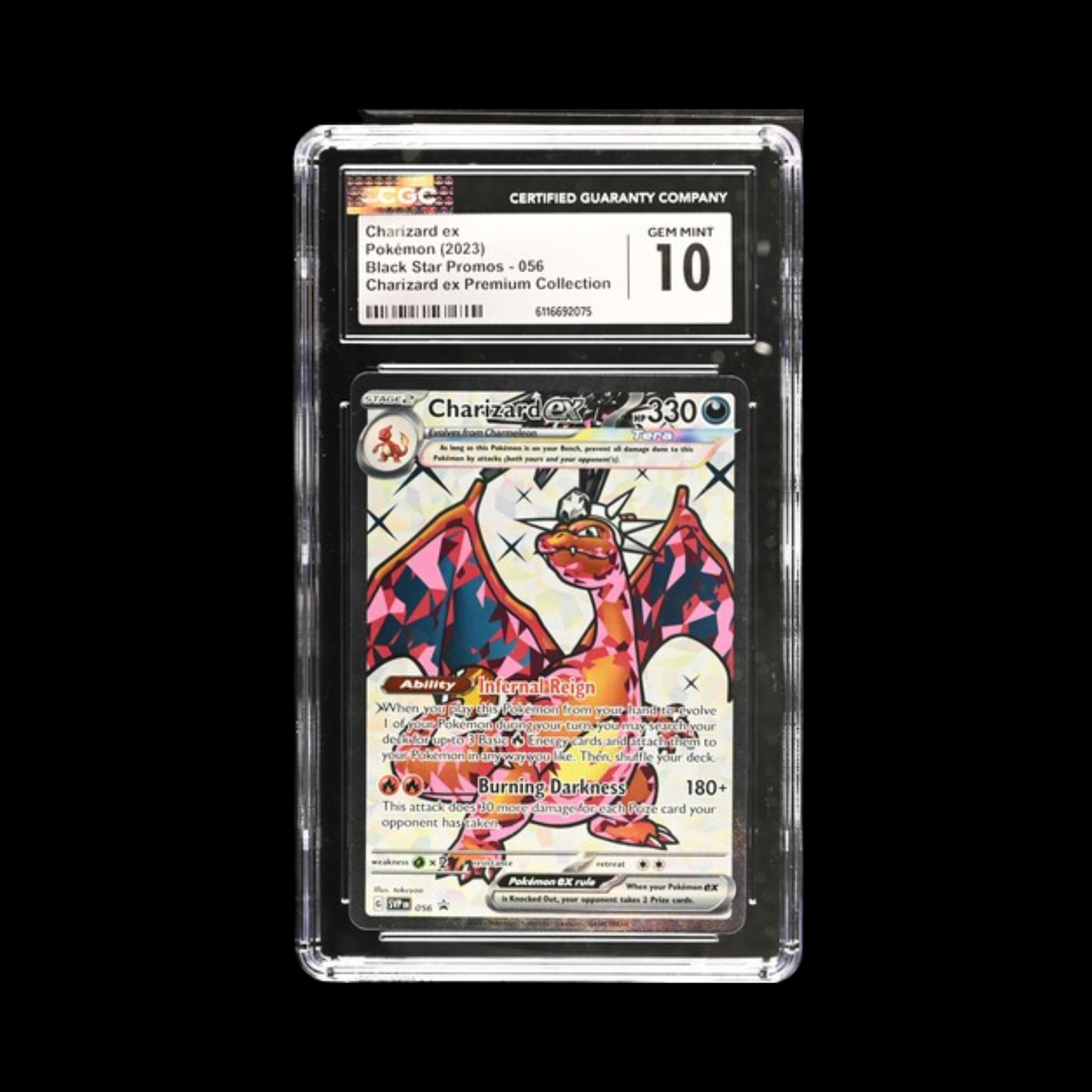 Pokemon Slab Charizard Ex 056 CGC 10 Gem 2023