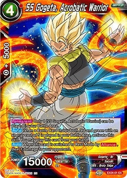 SS Gogeta, Acrobatic Warrior (EX04-01) (Expansion Deck Box Set 04: Unity of Saiyans) (DBS-BE04)