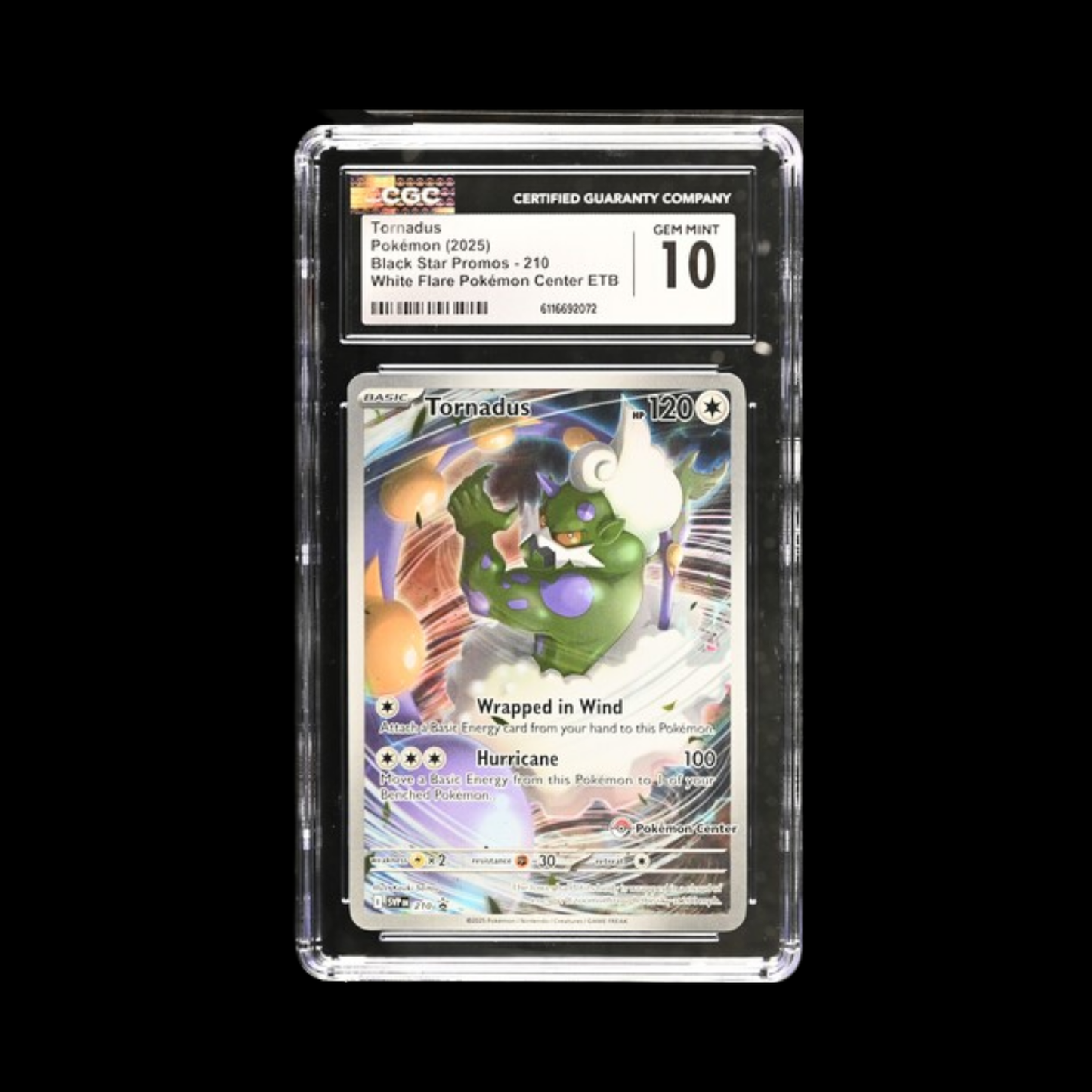 Pokemon Slab Tornadus Pokemon Center 210 CGC 10 Gem 2025