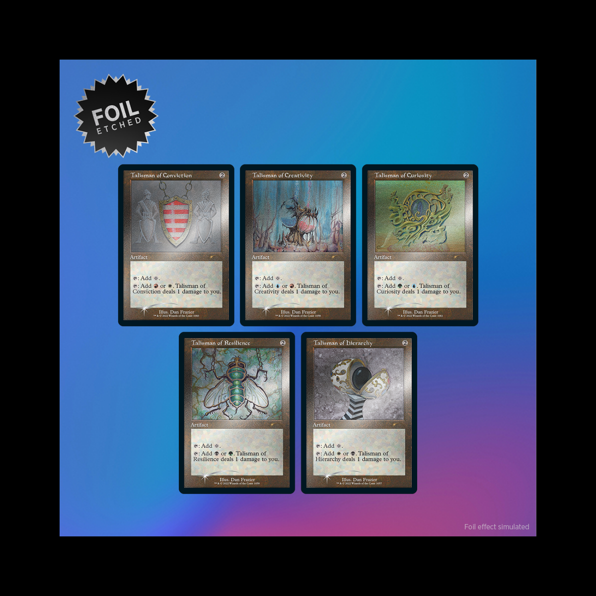 MTG Magic The Gathering Secret Lair Dan Frazier Is Back Again : The Enemy Talisman Foil Edition Sealed