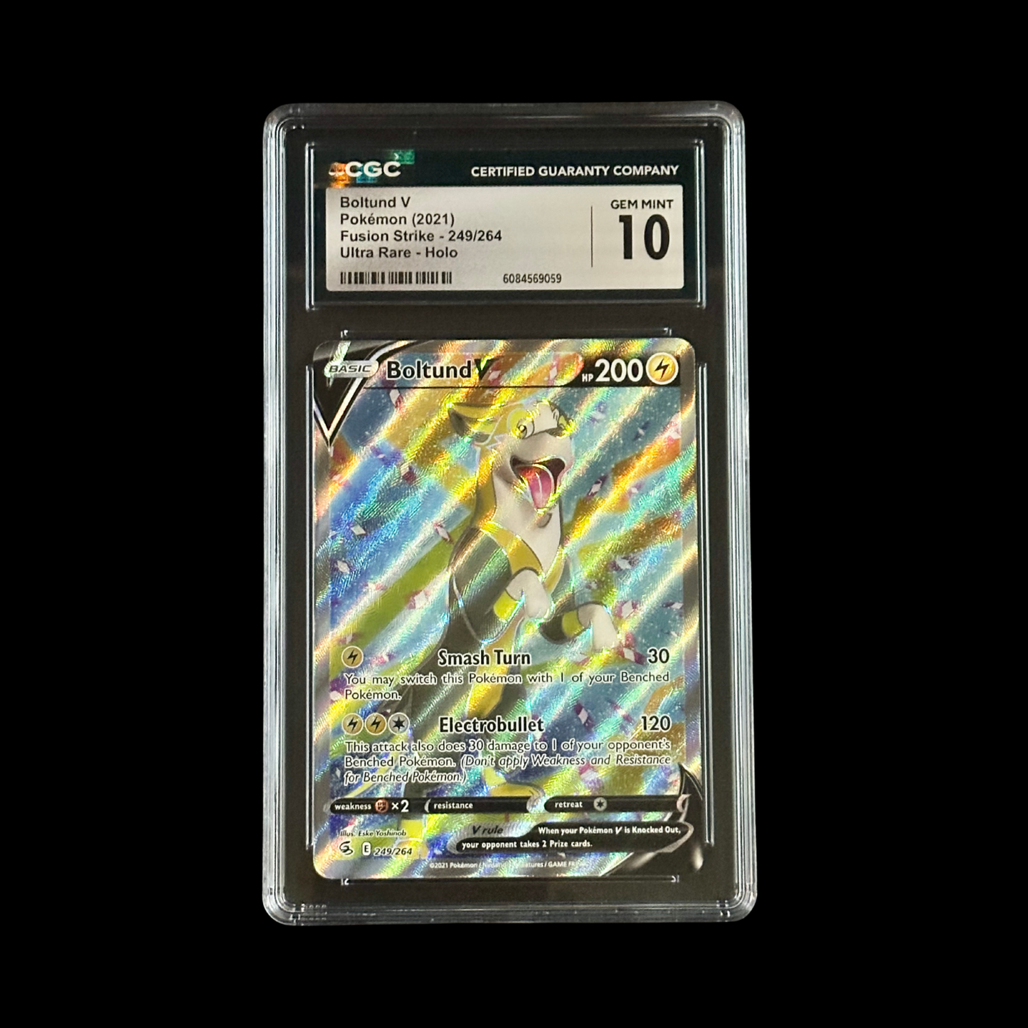 Pokemon Slab Boltund V 249/264 CGC 10 Gem 2021