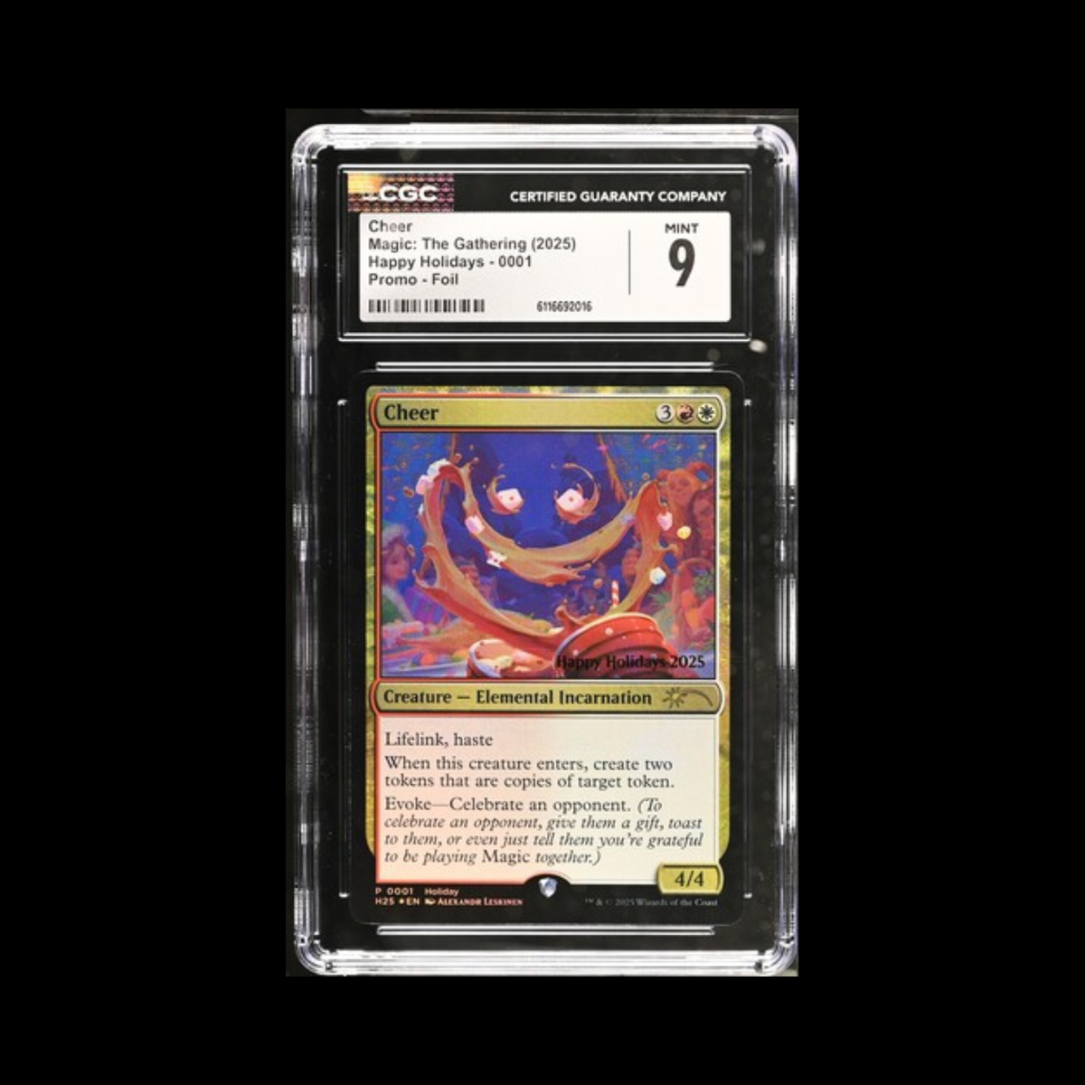 MTG Magic The Gathering Slab Cheer 0001 CGC 9 Mint 2025
