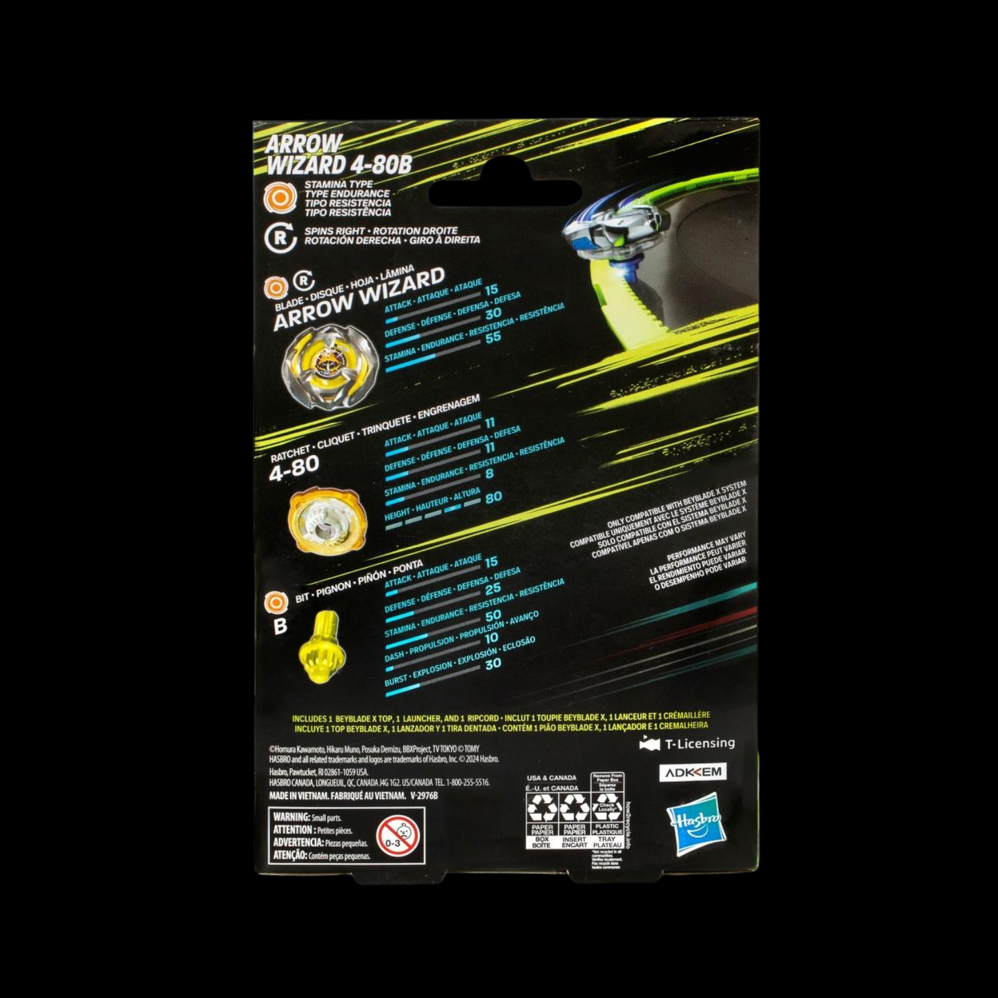 Beyblade X Arrow Wizard 4-80B Starter Pack Set