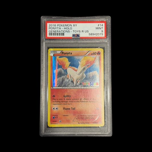 Pokemon Slab Ponyta 14 Holo Toys R Us PSA 9 Mint 2016