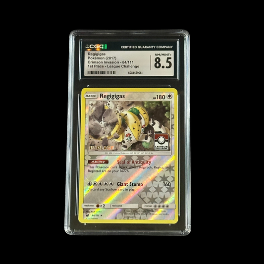 Pokemon Slab Regigigas 1st Place League Challenge 84/111 CGC 8.5 NM+ Gem 2017
