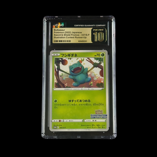 Pokemon JP Slab Bulbasaur 337/S-P Illustration Contest CGC Pristine 10 2022