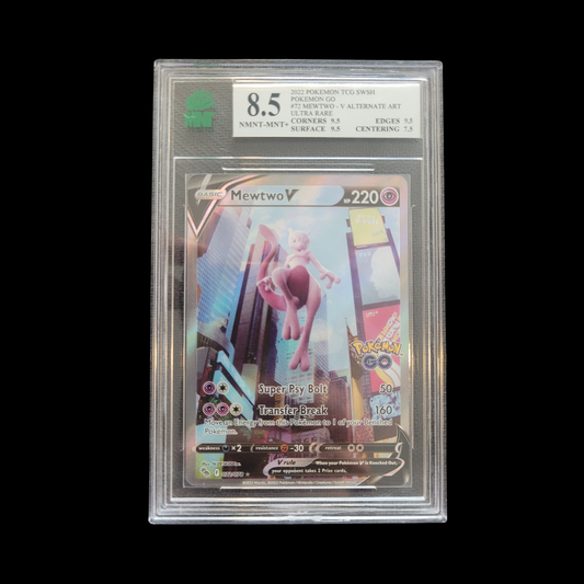 Pokemon Slab Mewtwo V 072 MNT 8.5 Near Mint+ 2022