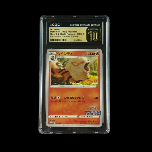 Pokemon JP Slab Arcanine 338/S-P Illustration Contest CGC Pristine 10 2022
