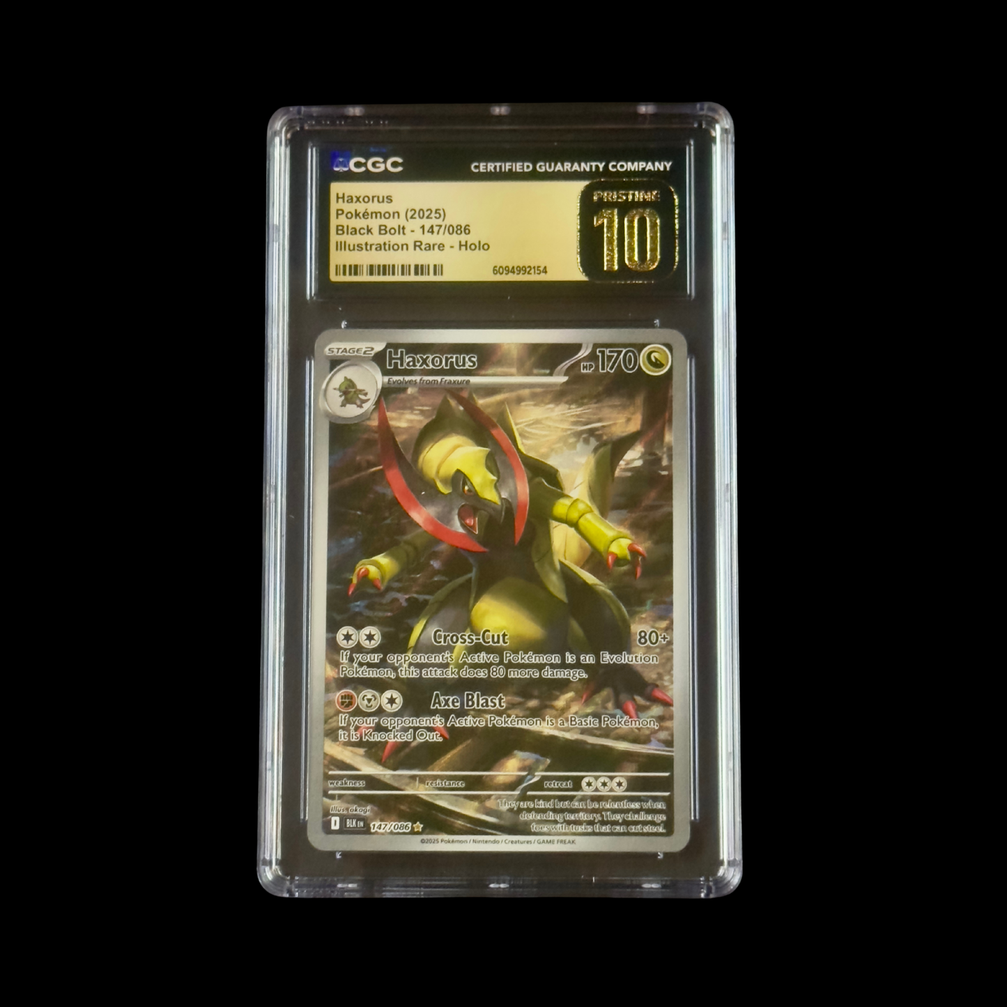 Pokemon Slab Haxorus 147 CGC Pristine 10 2025