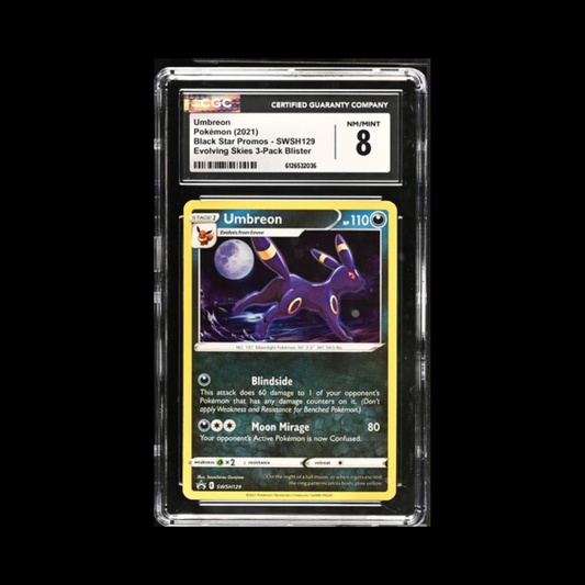 Pokemon Slab Umbreon SWSH129 CGC 8 Near Mint 2021
