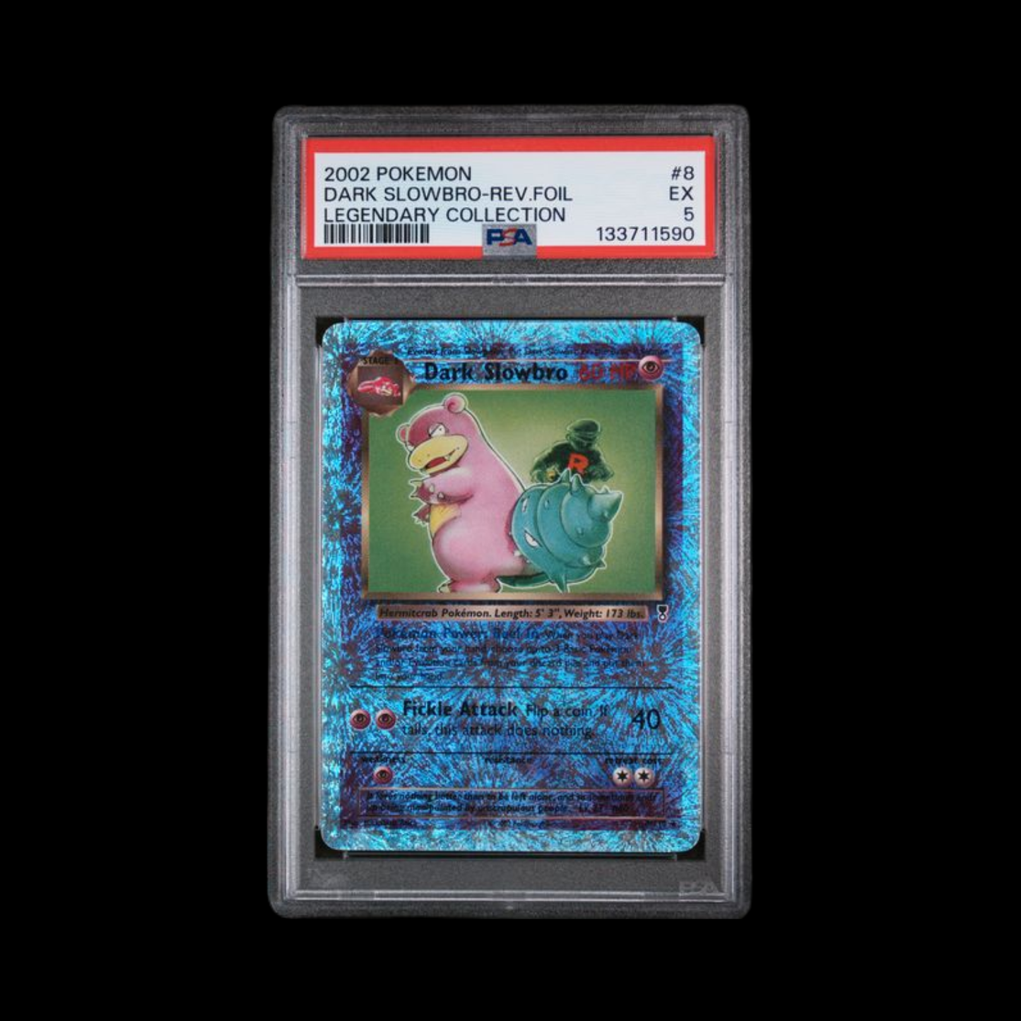 Pokemon Slab Dark Slowbro Reverse Holo 5 PSA 5 EX 2002