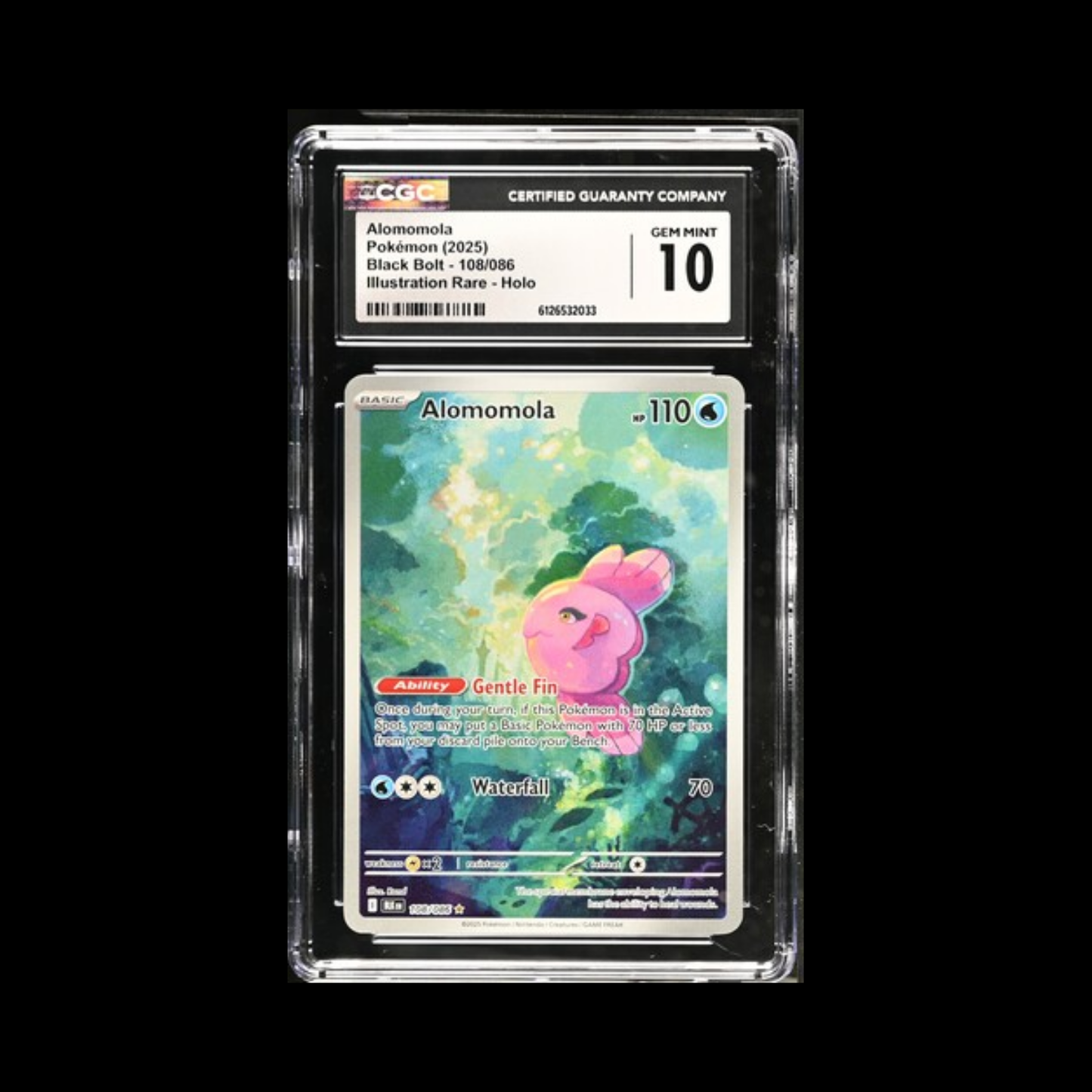 Pokemon Slab Alomomola 108 CGC 10 Gem 2025