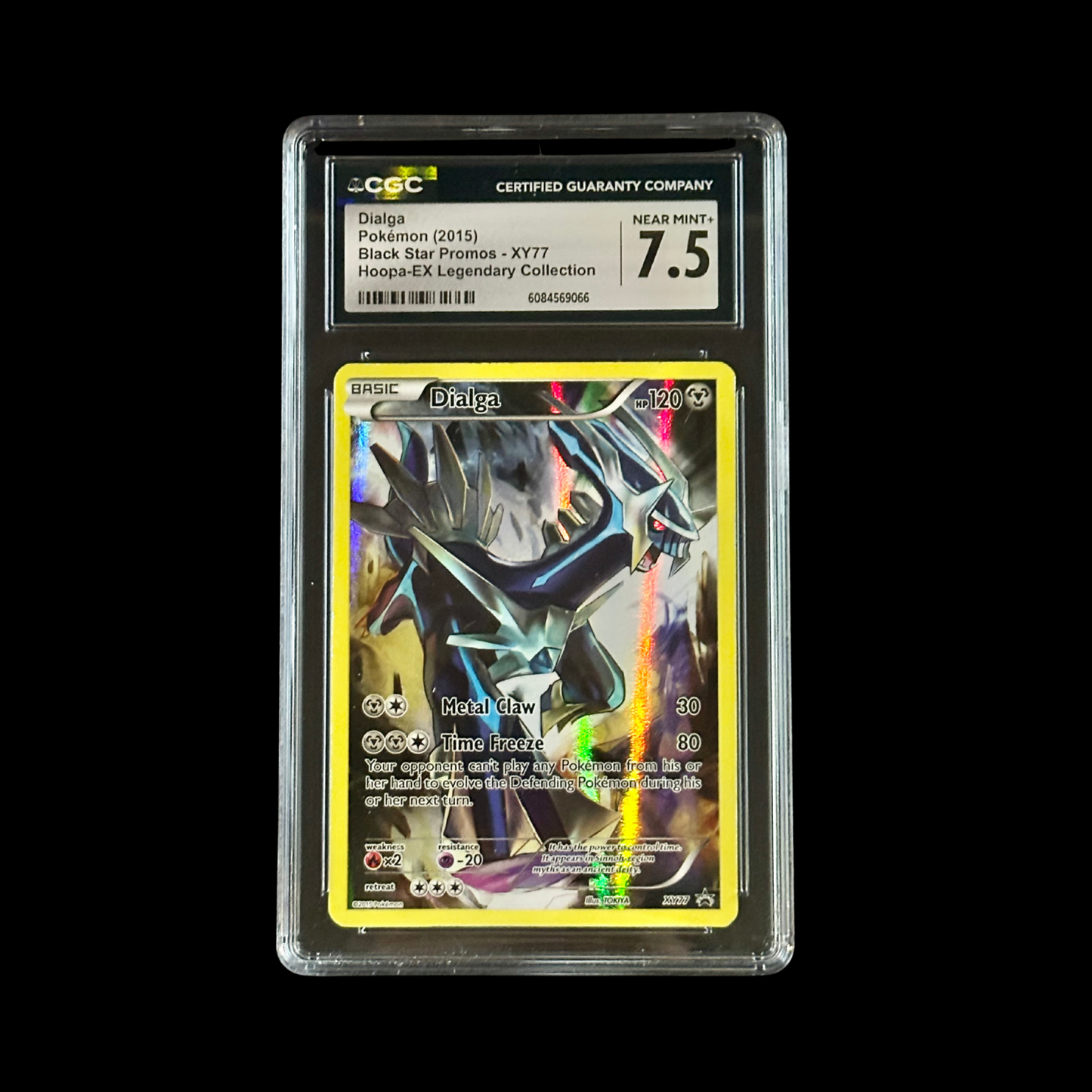 Pokemon Slab Dialga XY77 CGC 7.5 NM+ 2015