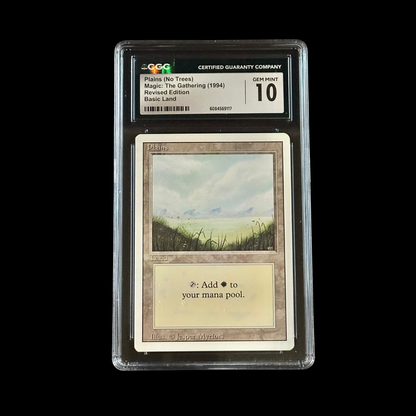 MTG Magic The Gathering Slab Plains Revised CGC 10 Gem 1994