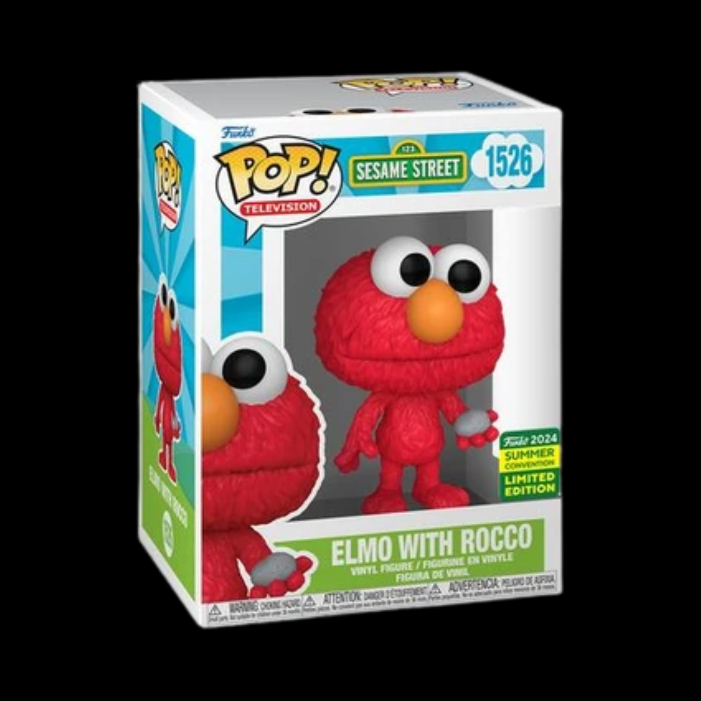 Sesame Street Elmo With Rocco Funko Pop! Vinyl Figure #1526 + Protector (Funko 2024 SUMMER CONVENTION Limited Edition)