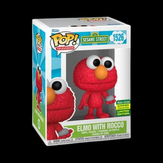 Sesame Street Elmo With Rocco Funko Pop! Vinyl Figure #1526 + Protector (Funko 2024 SUMMER CONVENTION Limited Edition)