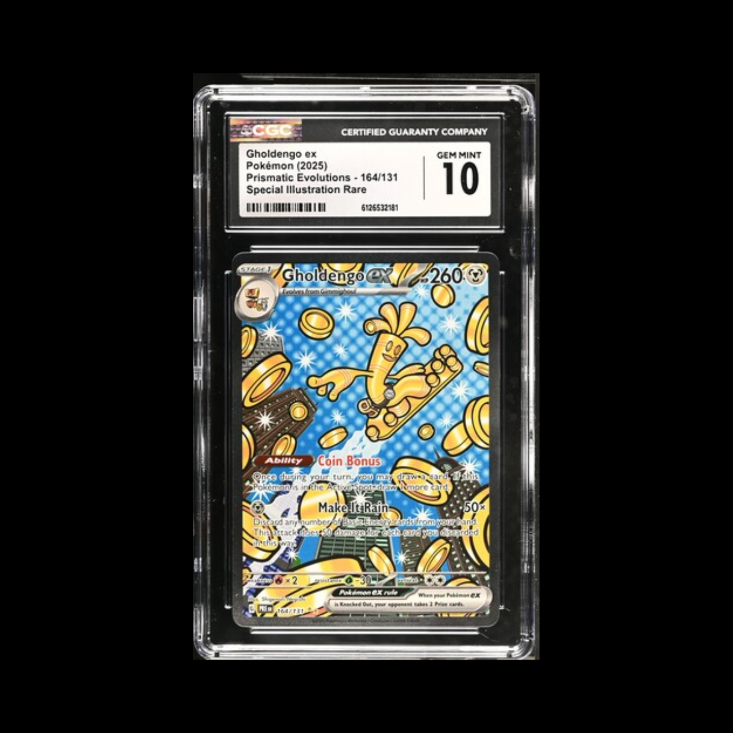 Pokemon Slab Gholdengo EX 164 CGC 10 Mint 2025