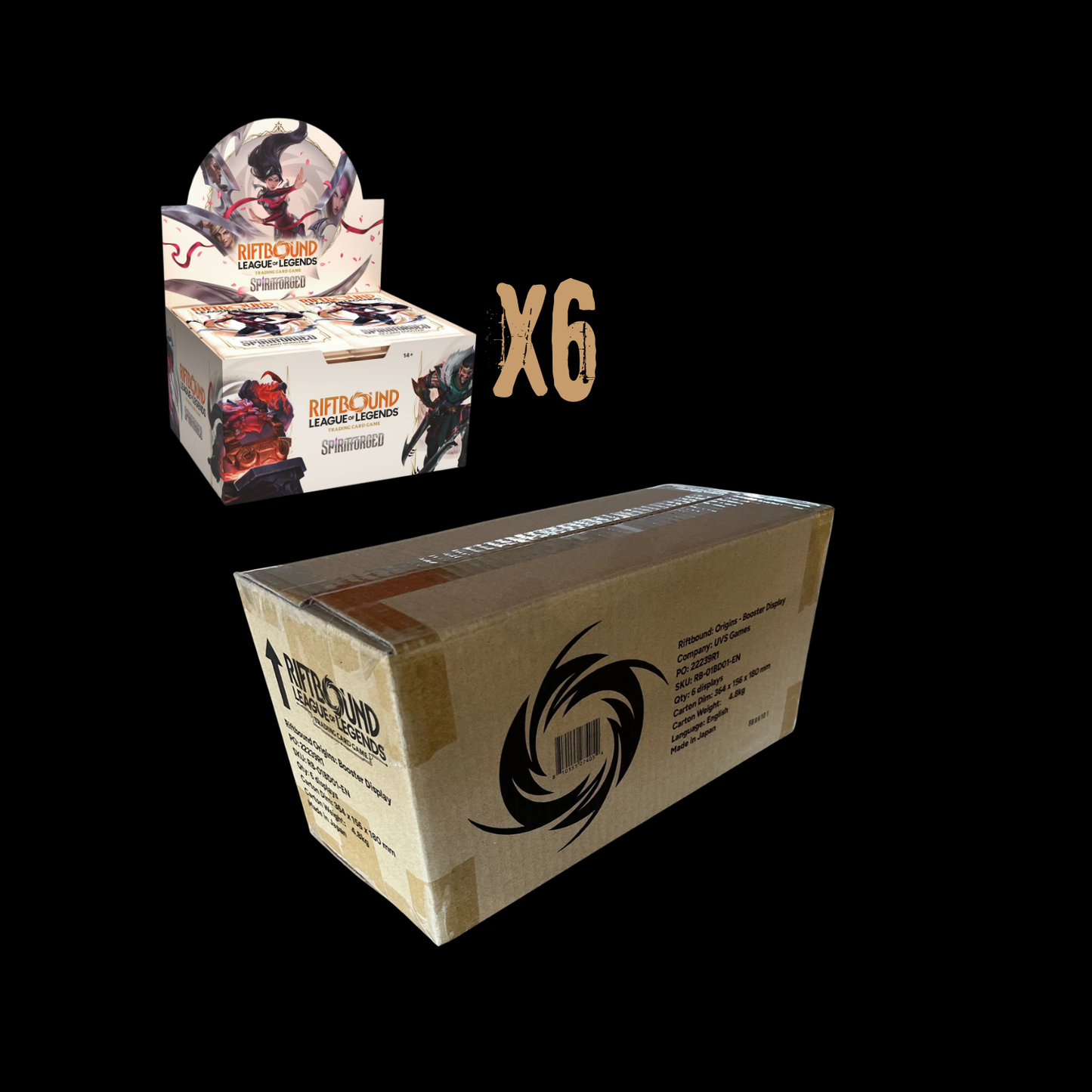 Riftbound League of Legends Spiritforged Booster Box Sealed Case