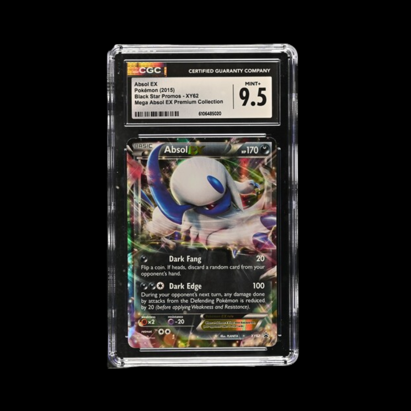 Pokemon Slab Absol Ex XY62 2015 CGC 9.5 Mint+