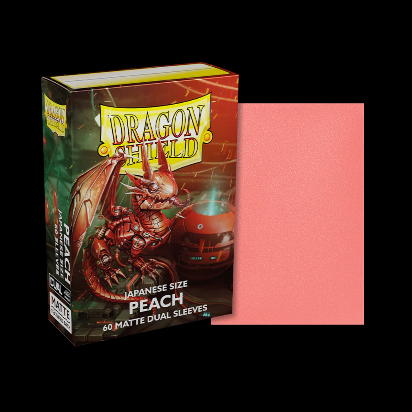 Dragon Shield Japanese Size Peach Matte Dual Sleeves 60x