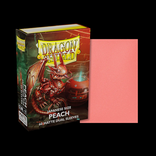 Dragon Shield Japanese Size Peach Matte Dual Sleeves 60x