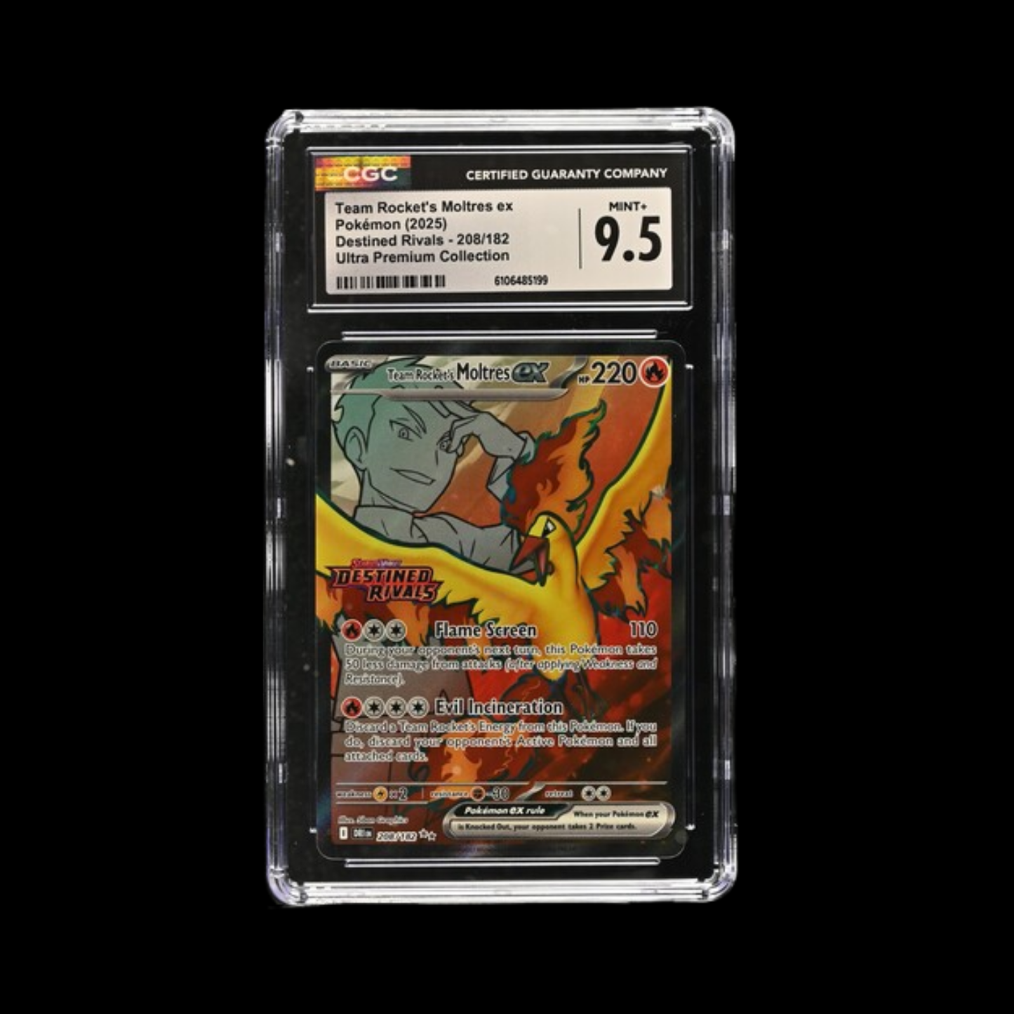 Pokemon Slab Moltres 208 CGC 9.5 Mint+ 2025