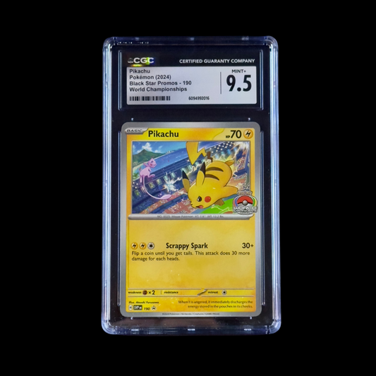 Pokemon Slab Pikachu World Championships 190/BSP CGC 9.5 Mint+ 2024