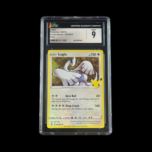 Pokemon Slab Lugia Celebrations Holo 022/025 CGC 9 Mint 2021