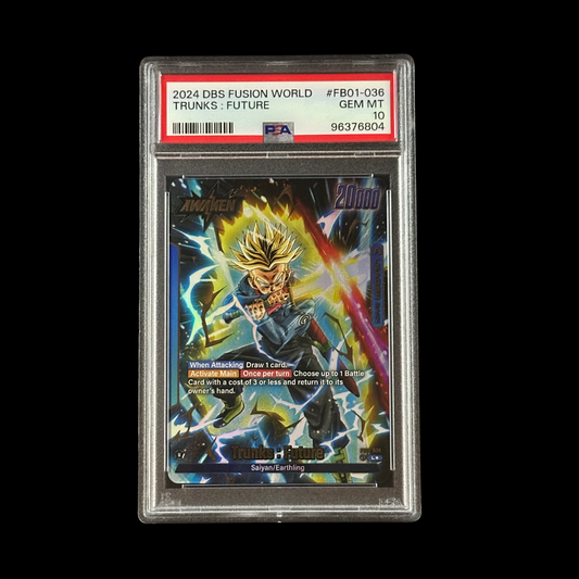 Dragon Ball Super Fusion World Slab Trunks : Future FB01-036 PSA 10 Gem 2024