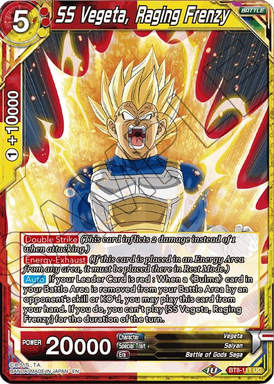 SS Vegeta, Raging Frenzy (BT8-111) (Malicious Machinations) (DBS-B08)