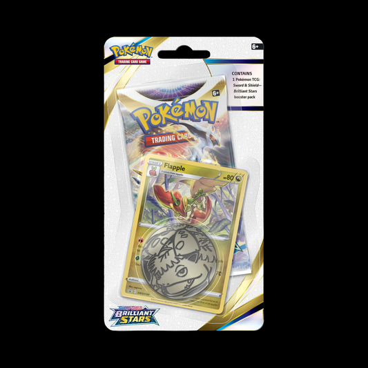 Pokemon Sword & Shield Brilliant Stars Flapple Checklane Blister Pack 2022