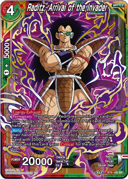 Raditz, Arrival of the Invader (BT8-105) (Malicious Machinations) (DBS-B08)
