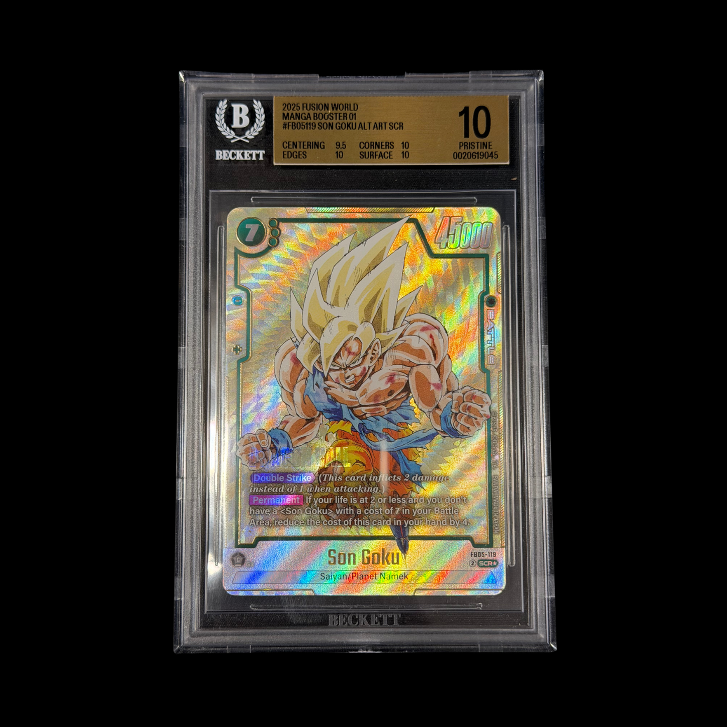 Dragon Ball Super Fusion World Slab Son Goku FB05-119 BGS Pristine 10 2025