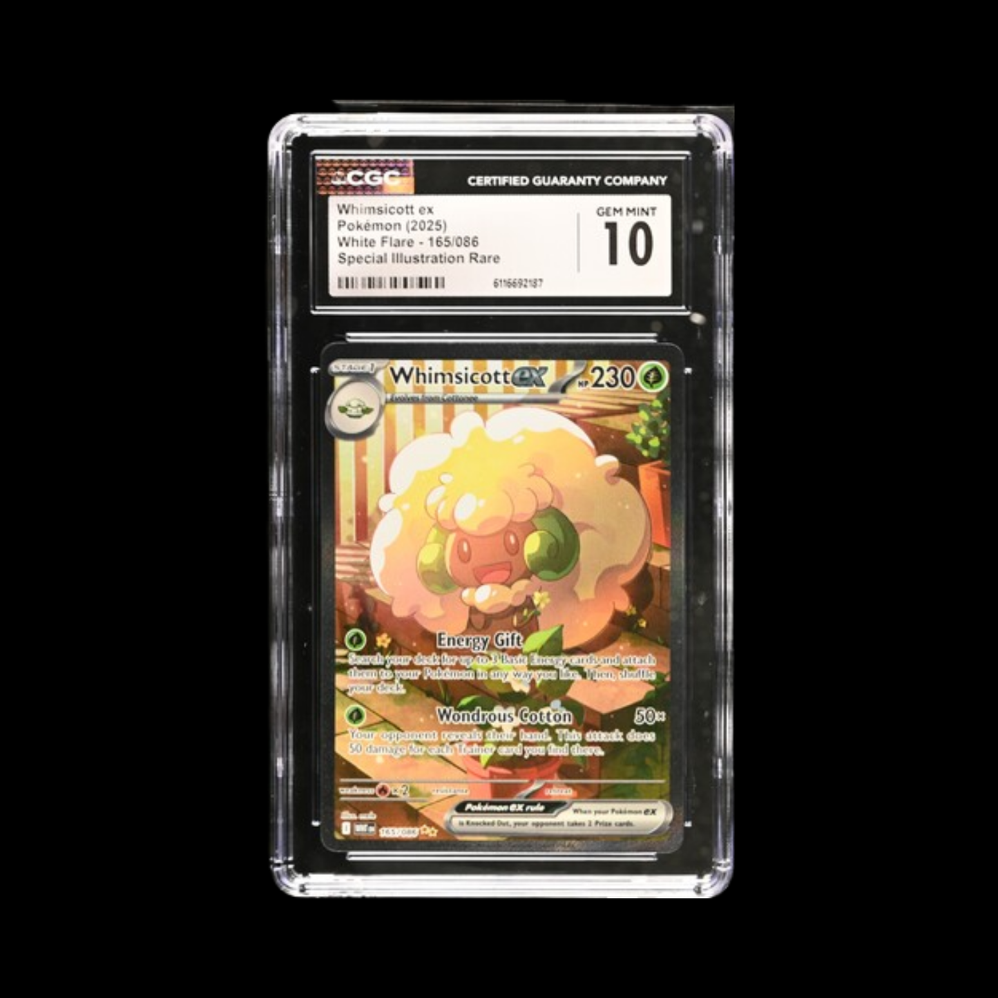 Pokemon Slab Whimsicott Ex 165 CGC 10 Gem 2025