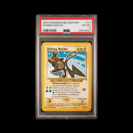 Pokemon Slab Shining Raichu 111 PSA 6 2002