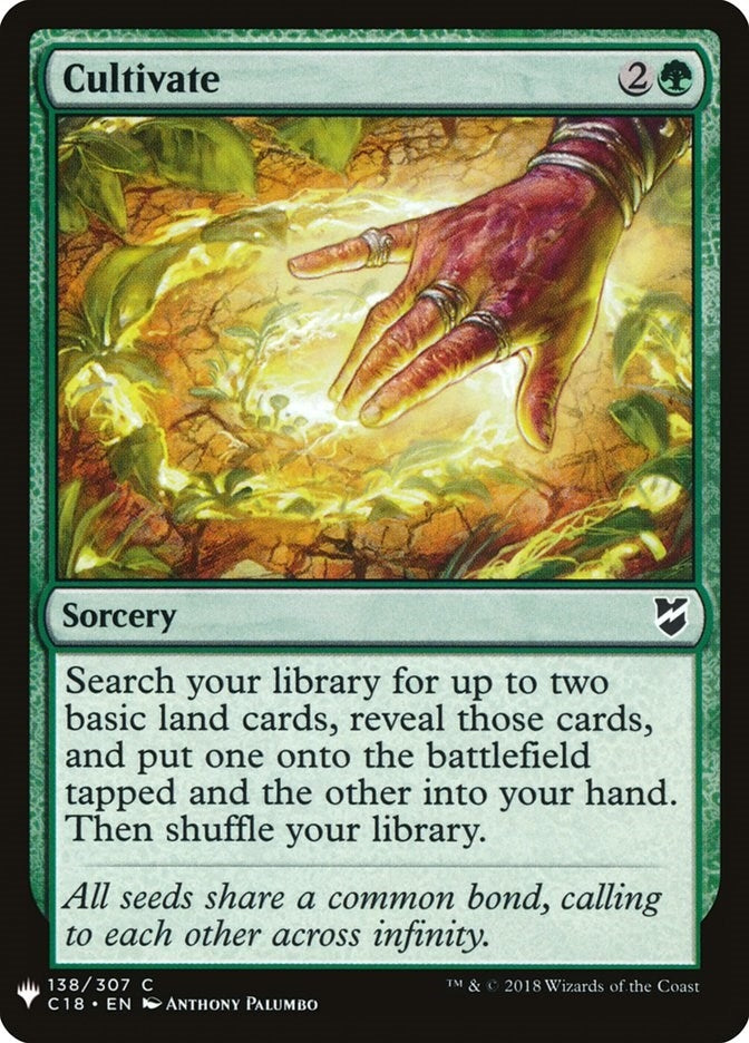 Cultivate (C18) (138) (LIST)