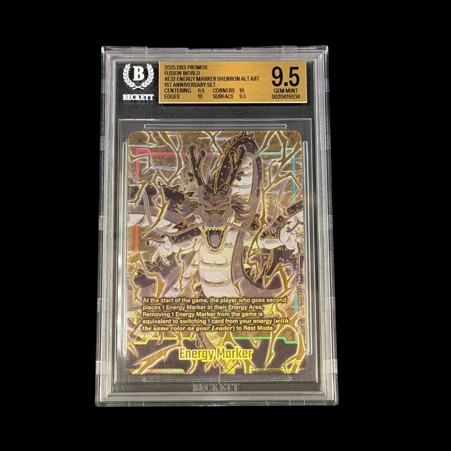 Dragon Ball Super Fusion World Slab Energy Maker E32 BGS 9.5 Mint+ 2025