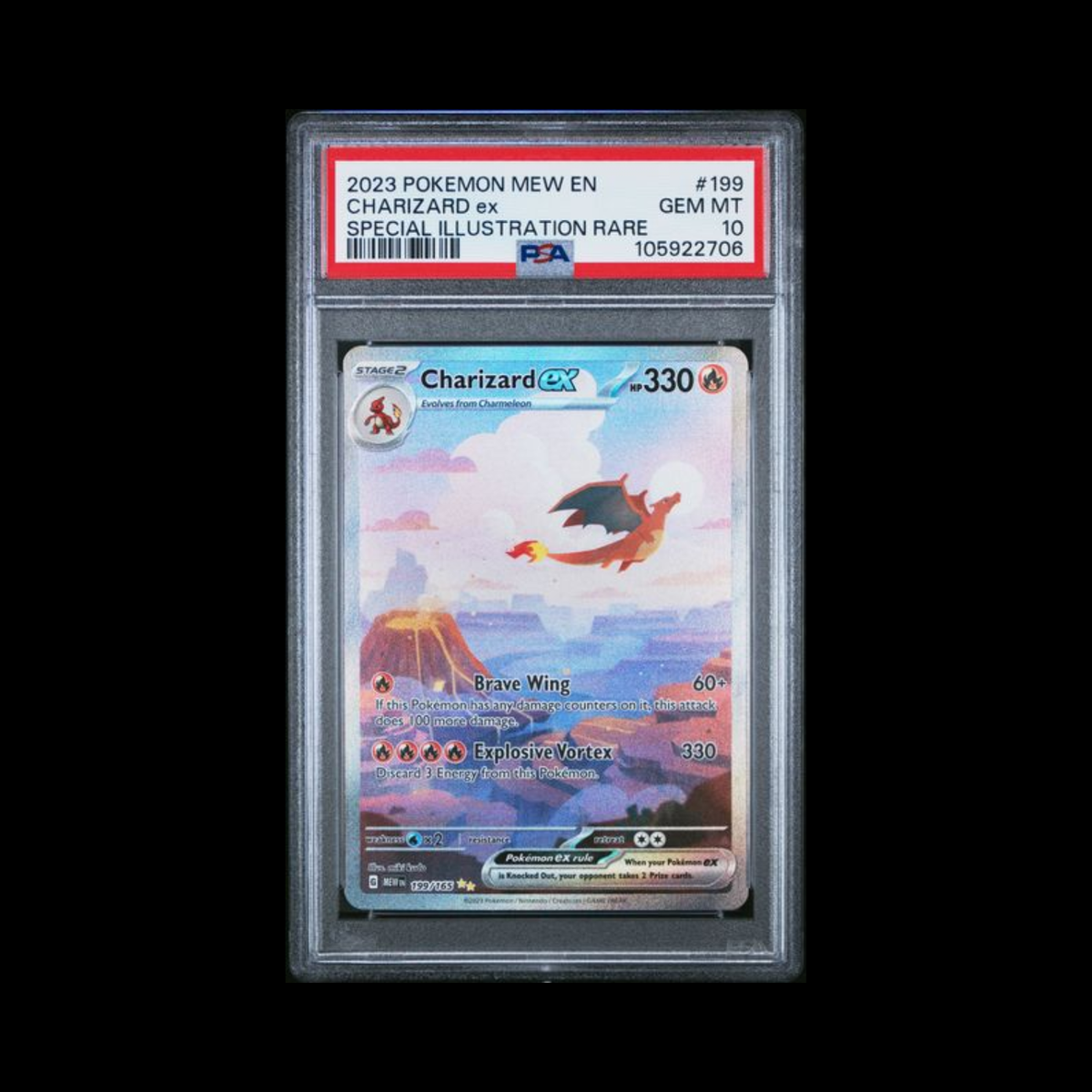 Pokemon Slab Charizard EX 199 PSA 10 Gem 2023