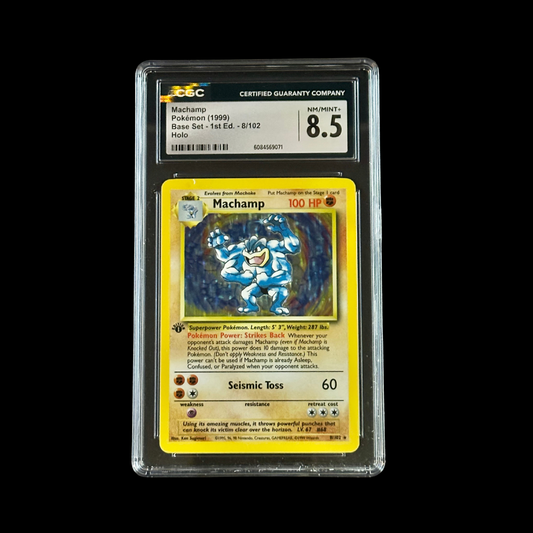 Pokemon Slab Machamp 8/102 CGC 8.5 NM+ 2000