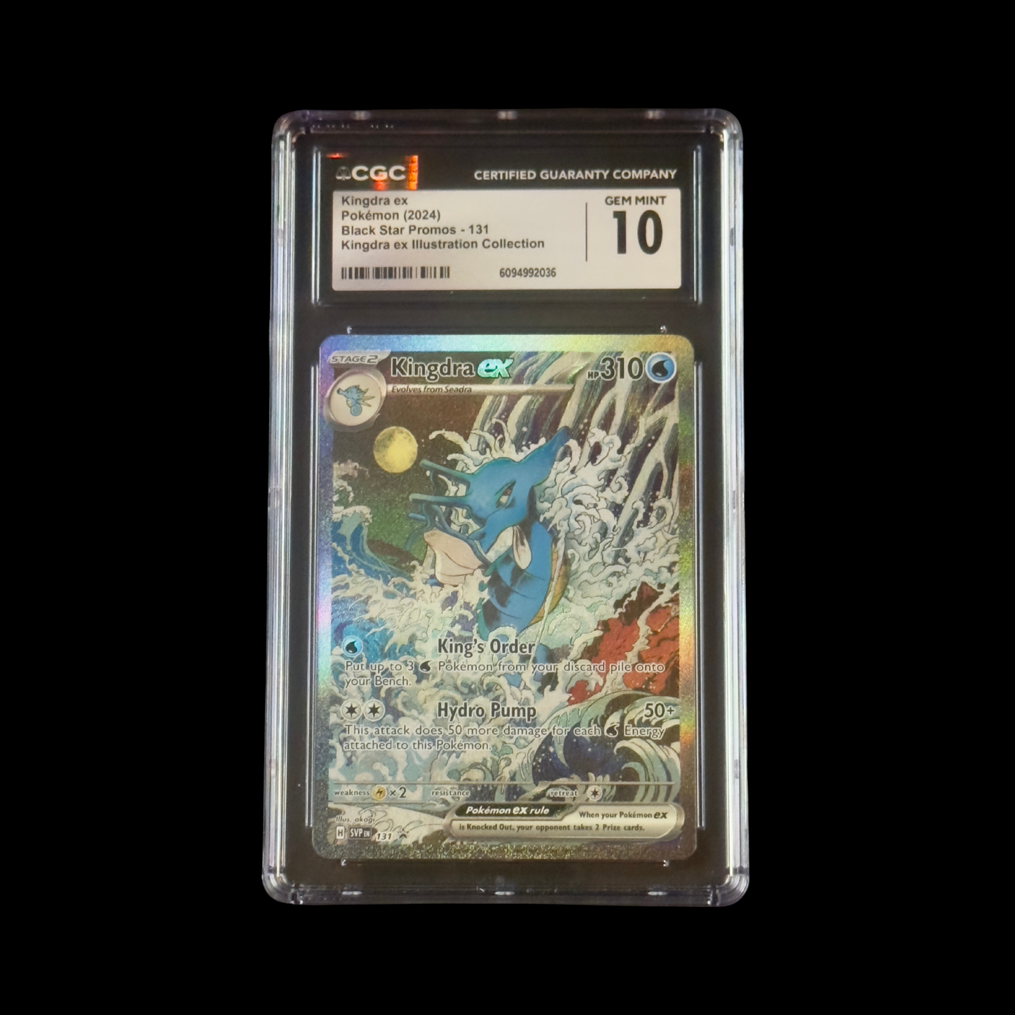 Pokemon Slab Kingdra EX 131 CGC 10 Gem 2024