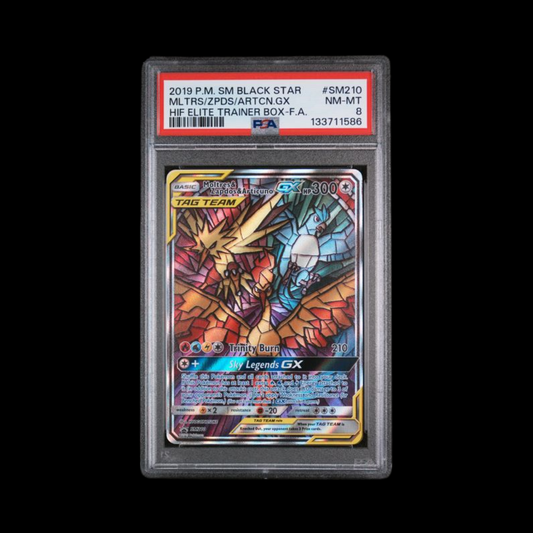 Pokemon Slab Moltres & Zapdos & Articuno GX SM210 PSA 8 NM 2019