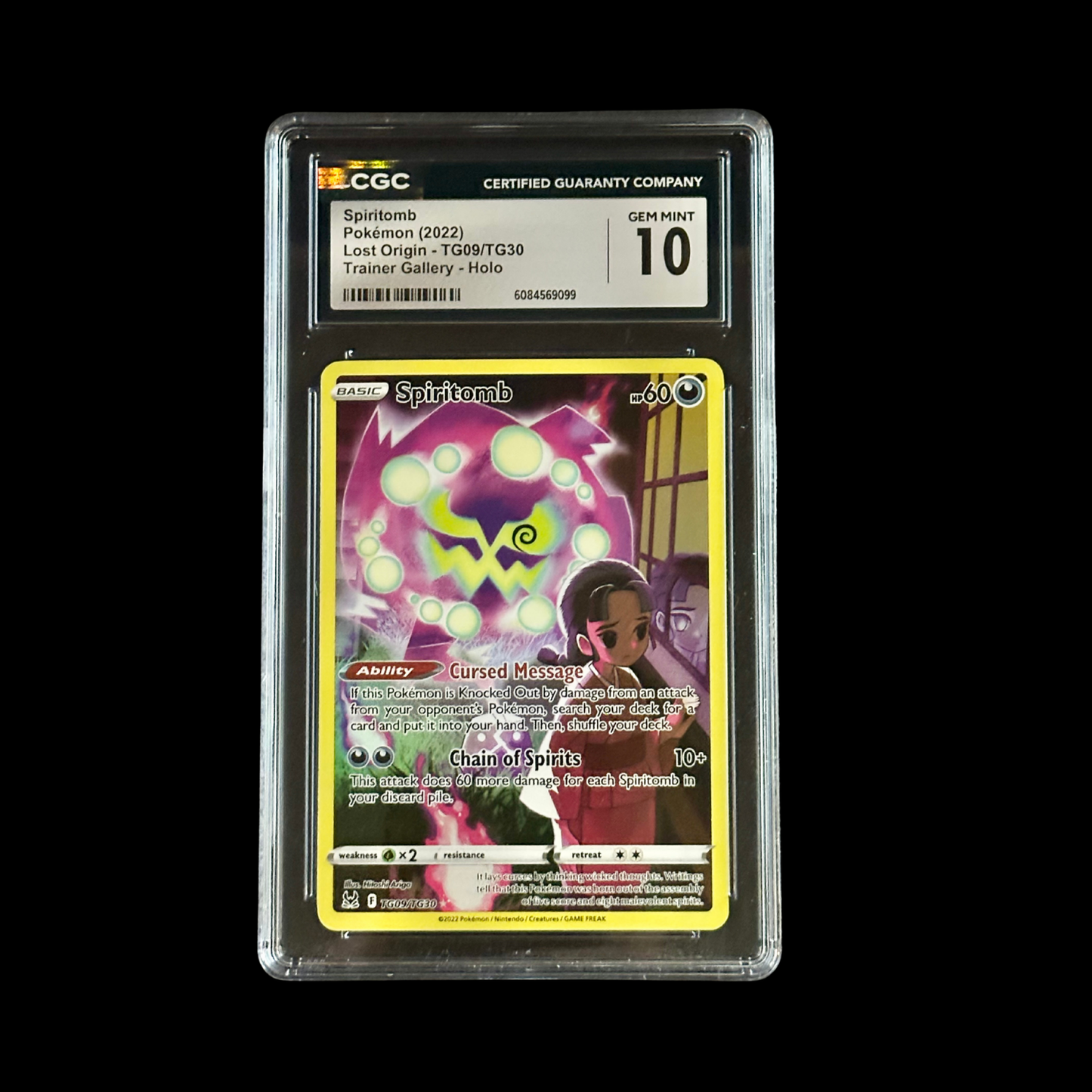 Pokemon Slab Spiritomb TG09/TG30 CGC 10 Gem 2022