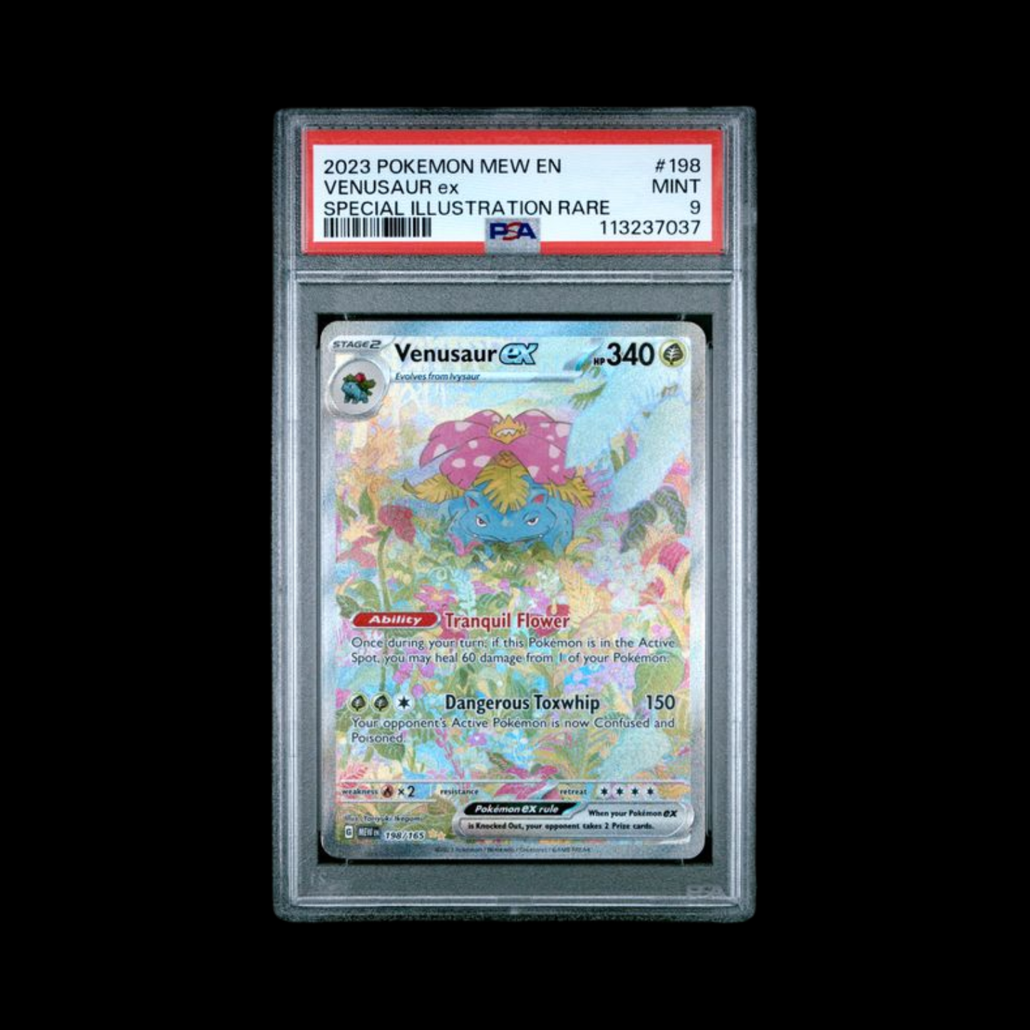 Pokemon Slab Venusaur 198 PSA 9 MINT 2023