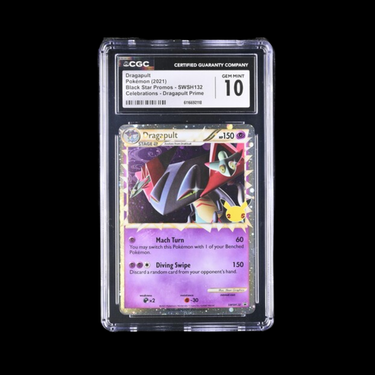 Pokemon Slab Dragapult Celebrations 132 CGC 10 Gem 2021