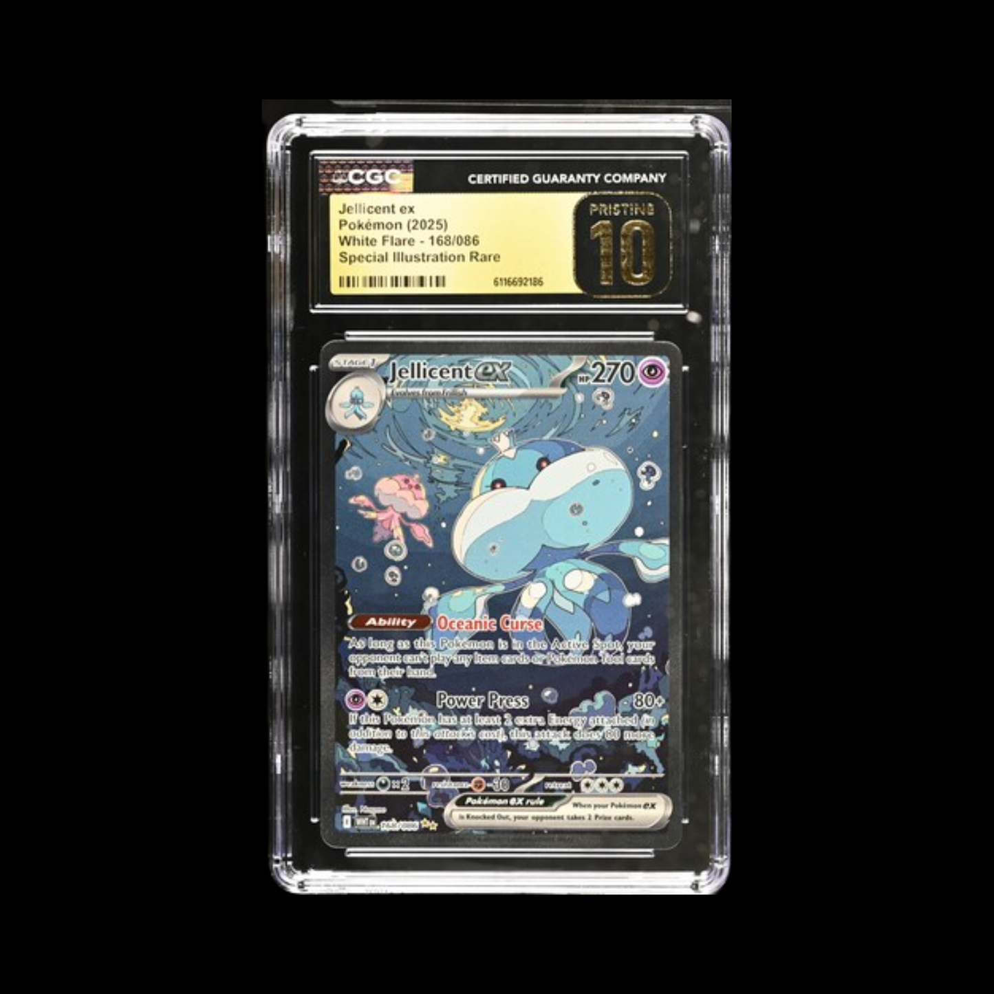 Pokemon Slab Jellicent Ex 168 CGC Pristine 10 2025