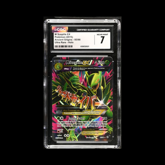 Pokemon Slab Mega Sceptile EX 85 CGC 7 NM 2015