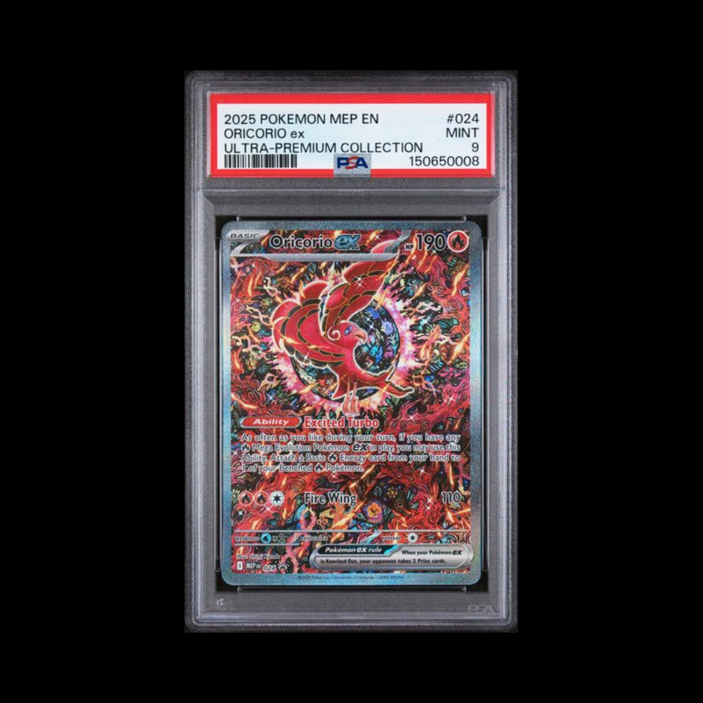 Pokemon Slab Oricorio EX 024 PSA 9 Mint 2025